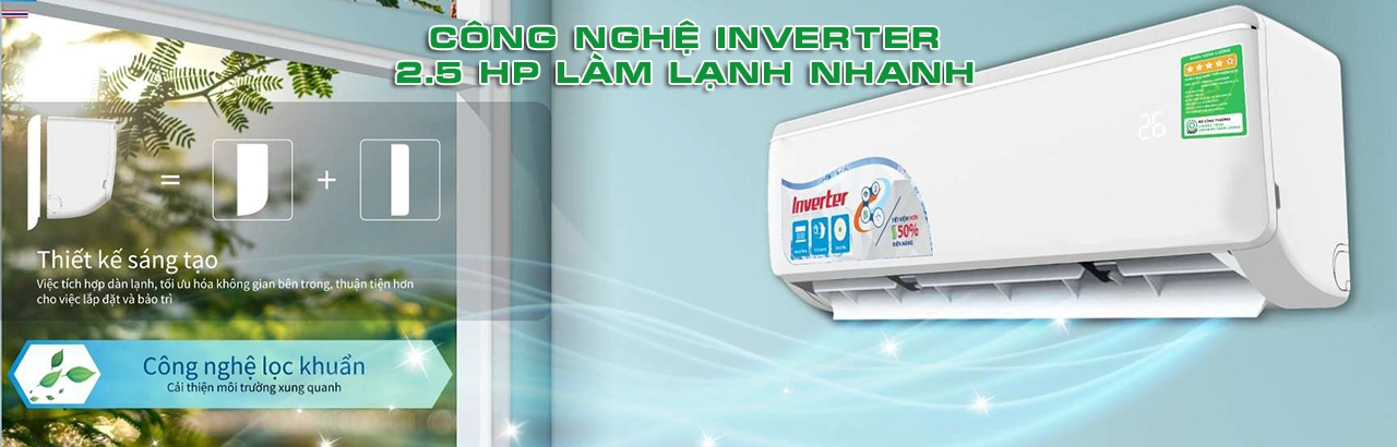 Máy Lạnh 2.5 HP Inverter