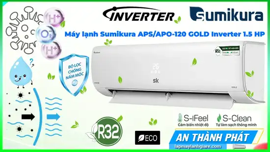 Máy lạnh Sumikura APS/APO-120 GOLD Inverter 1.5 HP
