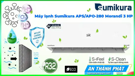 Máy lạnh Sumikura APS/APO-280 Morandi 3 HP