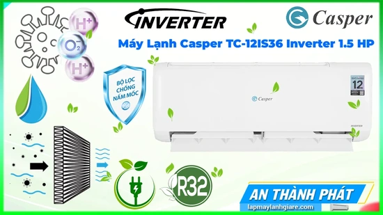 Máy Lạnh Casper TC-12IS36 Inverter 1.5 HP