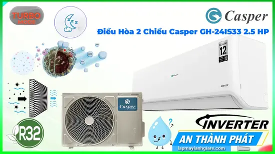 Điều Hòa 2 Chiều Casper GH-24IS33 Inverter 2.5 HP