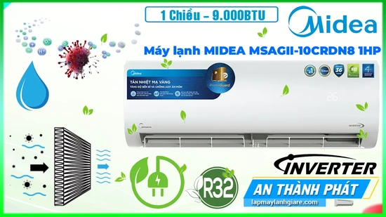 Máy lạnh MIDEA MSAGII-10CRDN8 Inverter 1HP