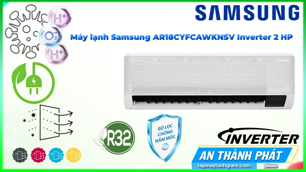 Máy lạnh Samsung AR18CYFCAWKNSV Inverter 2 HP 