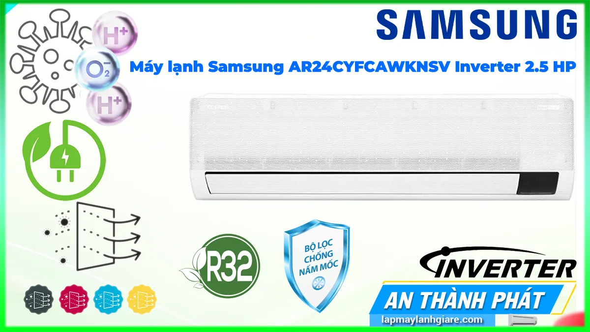 Máy lạnh Samsung AR24CYFCAWKNSV Inverter 2 HP 