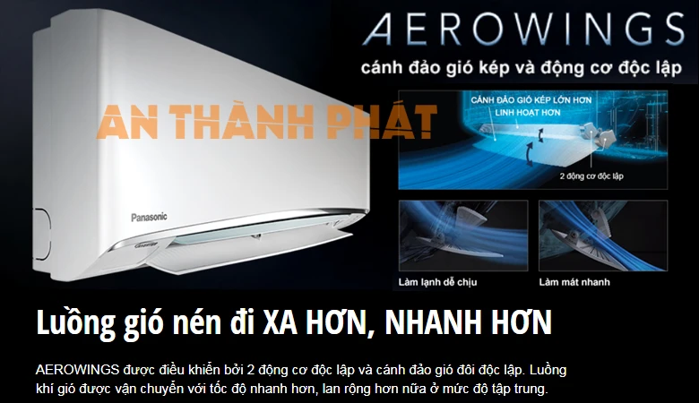 khả năng phân phối gió vượt trội CU/CS-RU12AKH-8