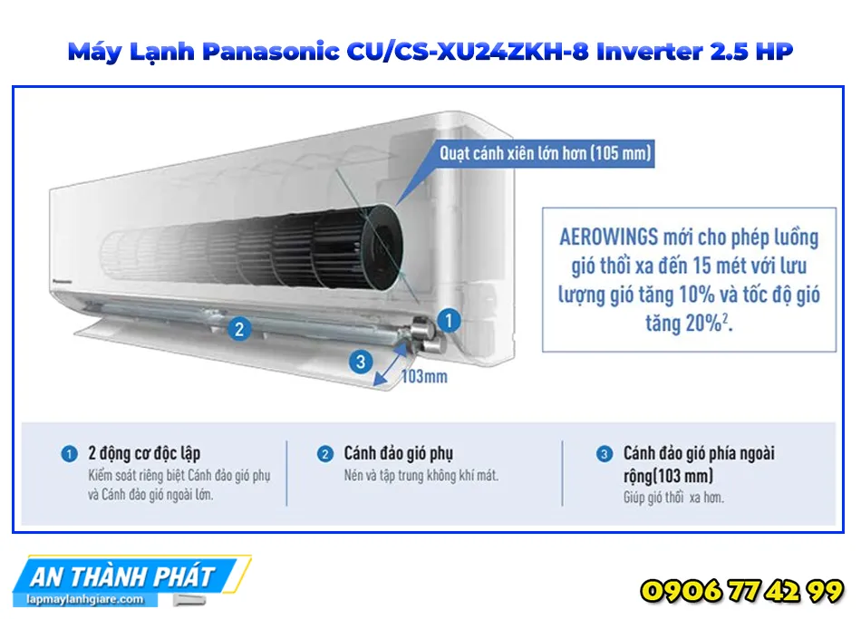 Máy Lạnh Panasonic CU/CS-XU24ZKH-8 Inverter 2.5 HP