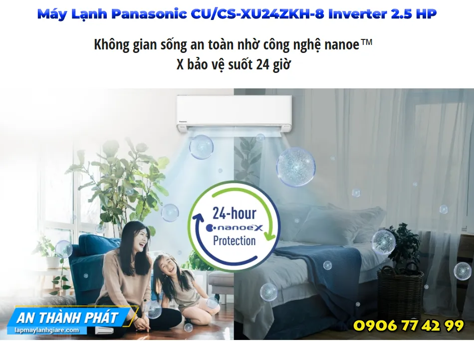 Máy Lạnh Panasonic CU/CS-XU24ZKH-8 Inverter 2.5 HP