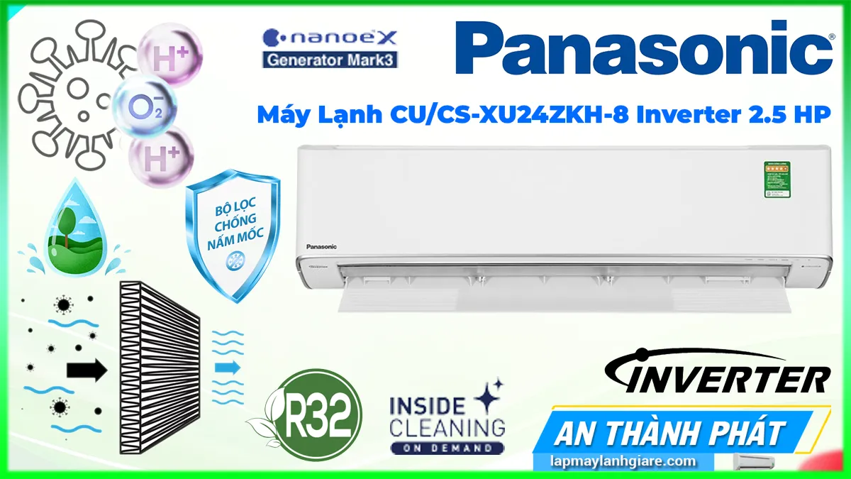 Máy Lạnh Panasonic CU/CS-XU24ZKH-8 Inverter 2.5 HP