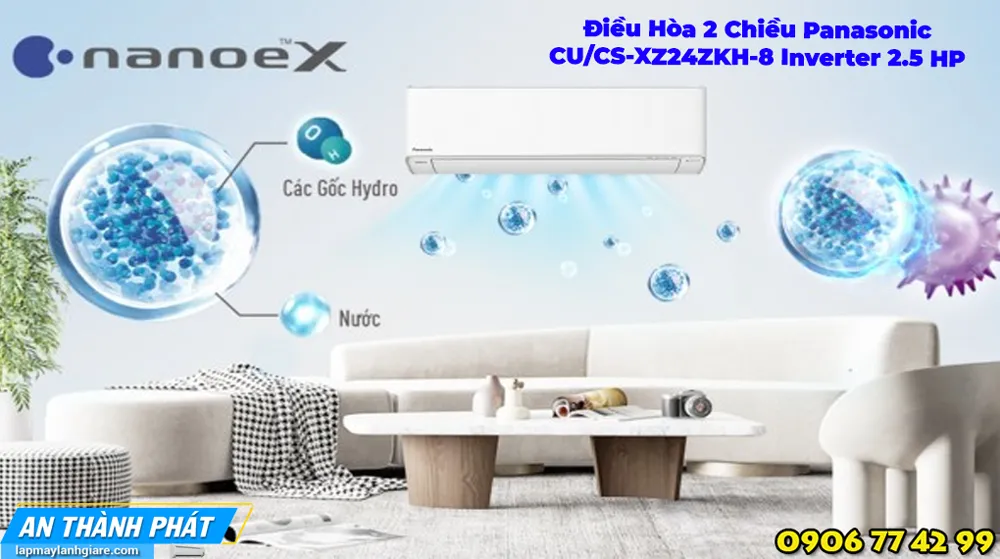 Điều Hòa 2 Chiều Panasonic CU/CS-XZ24ZKH-8
