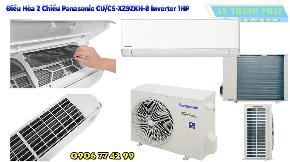 Điều Hòa 2 Chiều Panasonic CU/CS-XZ9ZKH-8 Inverter 1HP