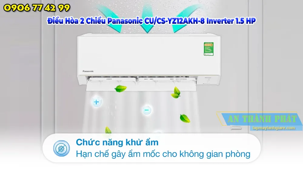 Điều Hòa 2 Chiều Panasonic CU/CS-YZ12AKH-8 Inverter 1.5 HP