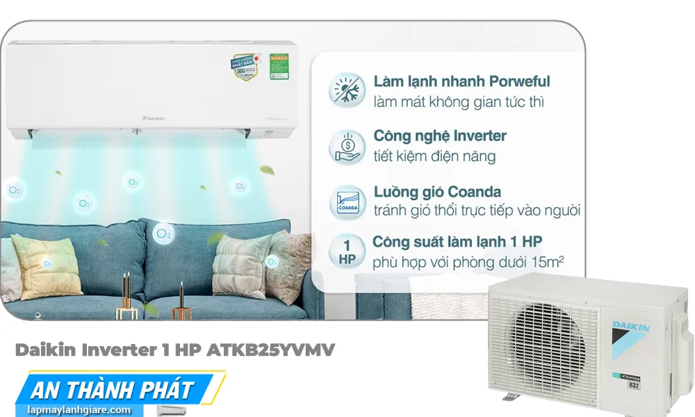 mẫu máy lạnh công nghệ nhật bản thương hiệu daikin dòng máy lạnh làm mát tích hợp nhiều công nghệ mới nổi bật 