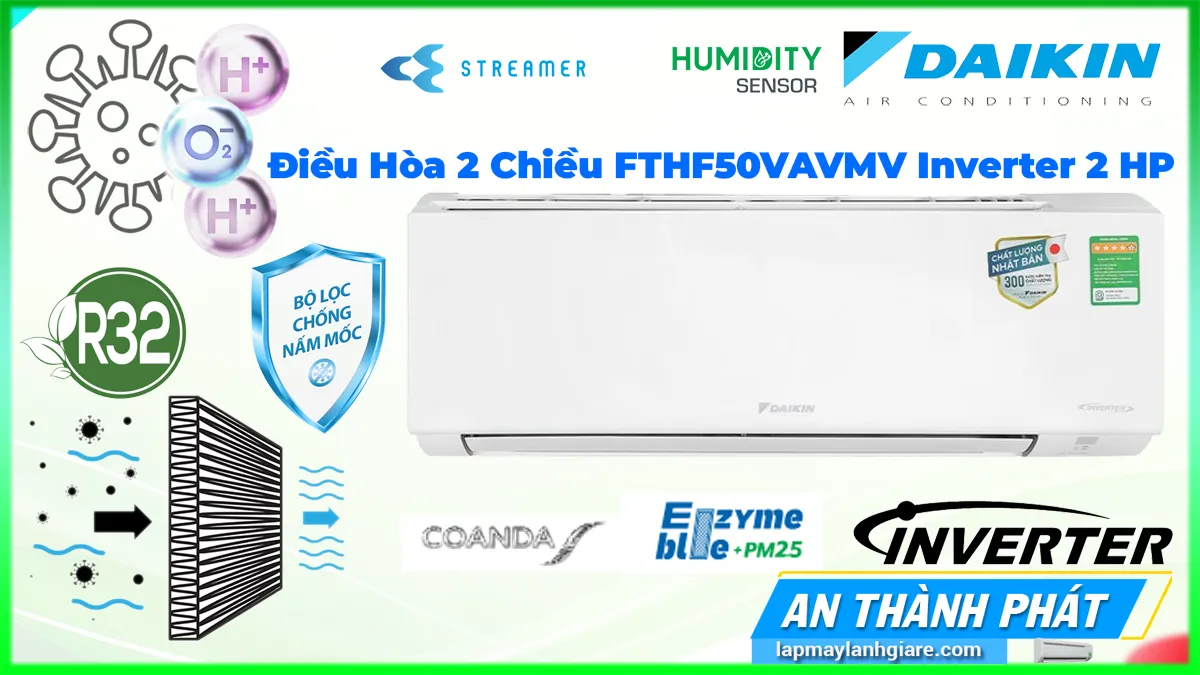 Điều Hòa 2 Chiều Daikin FTHF50VAVMV Inverter 1 HP 