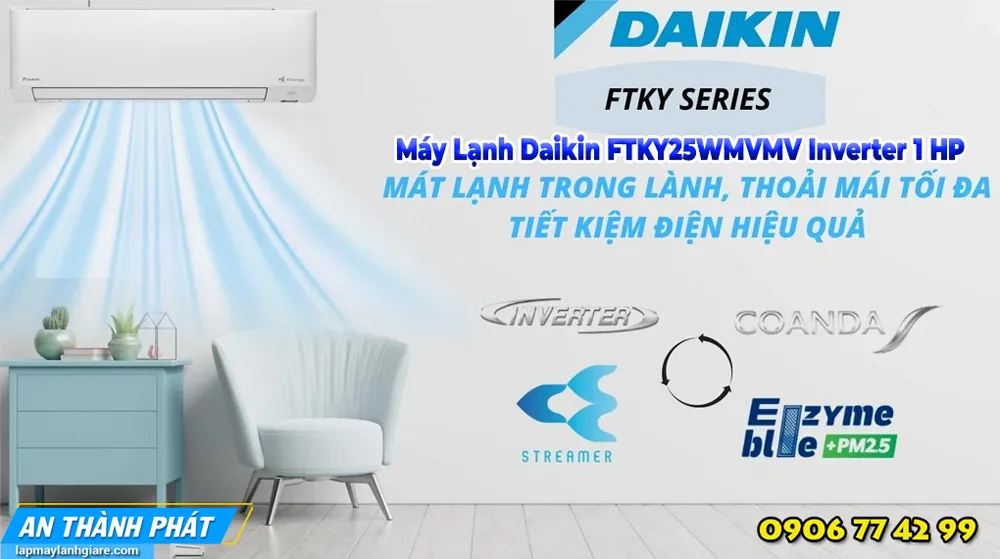 Máy lạnh Daikin FTKY35WMVMV Inverter 1.5 HP 
