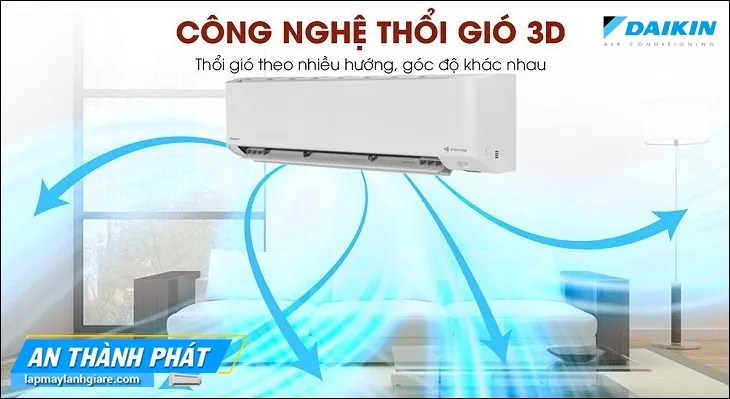 Máy lạnh Daikin FTKY71WVMV Inverter 3 HP thoi gio 3D thong minh