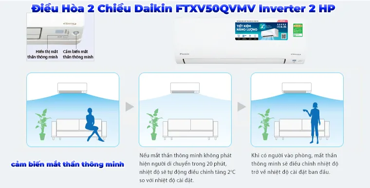 Điều Hòa 2 Chiều Daikin FTXV50QVMV Inverter 2 HP