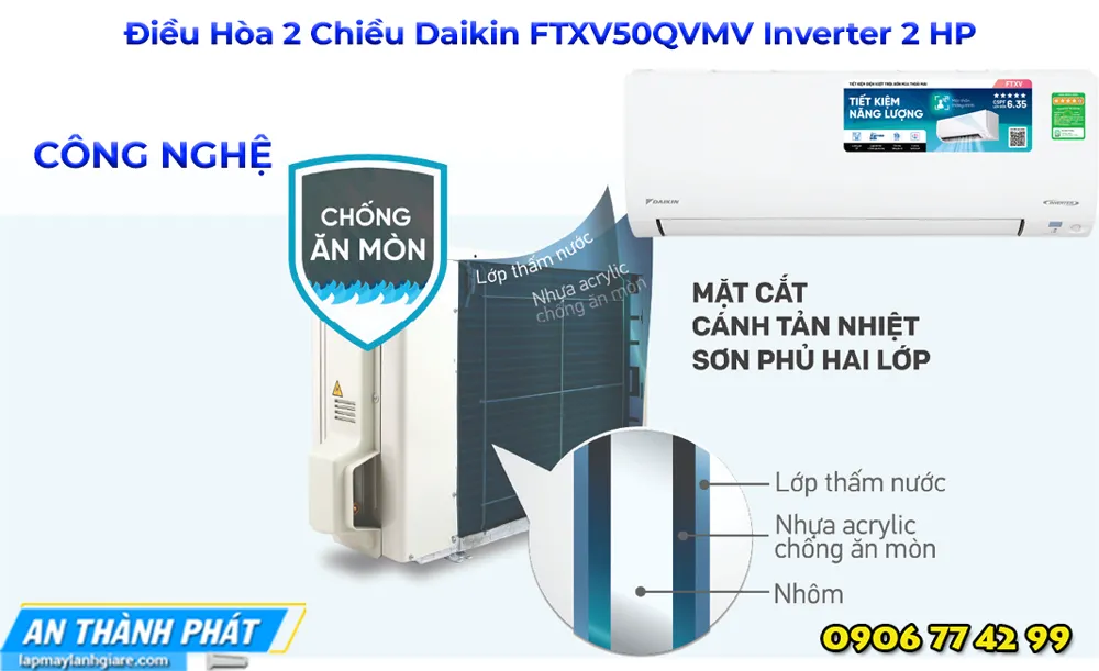 Điều Hòa 2 Chiều Daikin FTXV50QVMV Inverter 2 HP