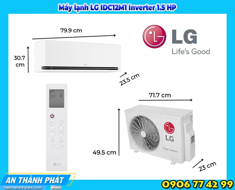 Máy lạnh LG IDC12M1 Inverter 1.5 HP