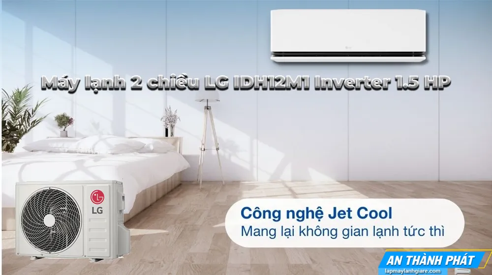 Máy lạnh 2 chiều LG IDH12M1 Inverter 1.5 HP