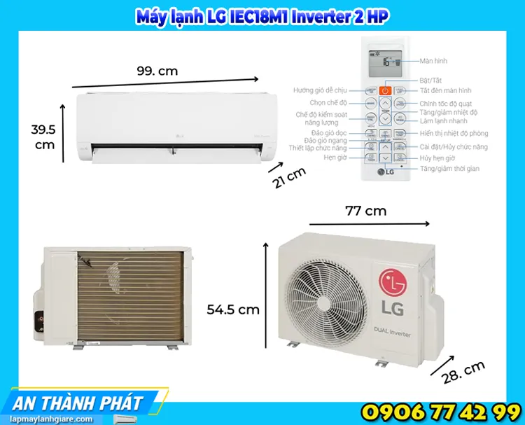 thông số thiết kế máy lạnh chất lượng cao thông minh 