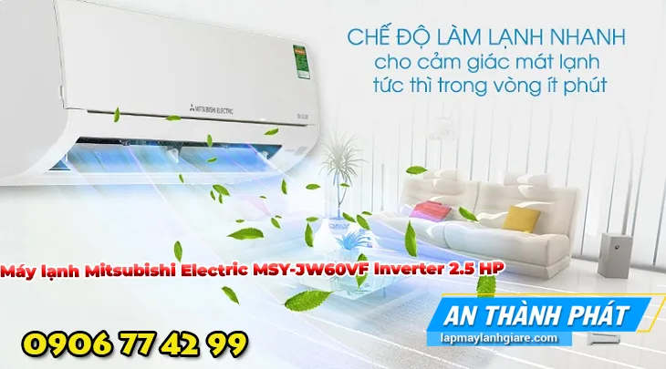 Máy lạnh Mitsubishi Electric MSY-JW60VF Inverter 2.5 HP