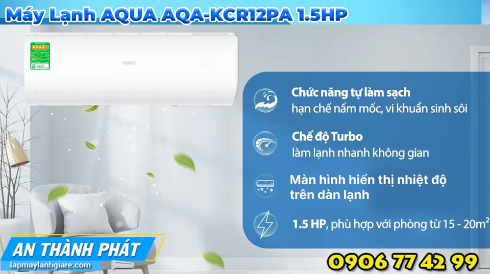 Máy Lạnh AQUA AQA-KCR12PA 1.5HP