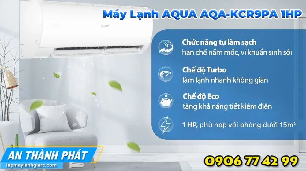 Máy Lạnh AQUA AQA-KCR9PA 1HP
