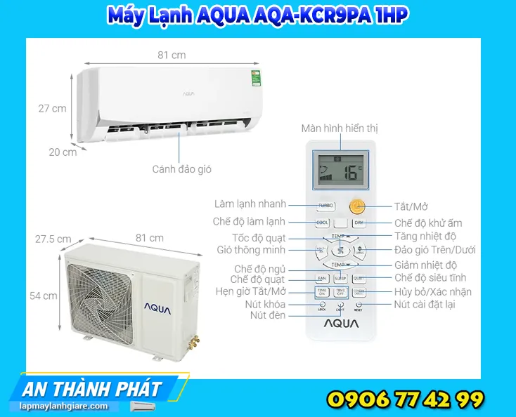 Máy Lạnh AQUA AQA-KCR9PA 1HP