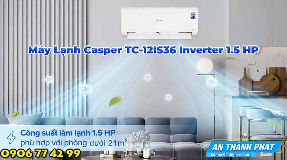 Máy Lạnh Casper TC-12IS36 Inverter 1.5 HP