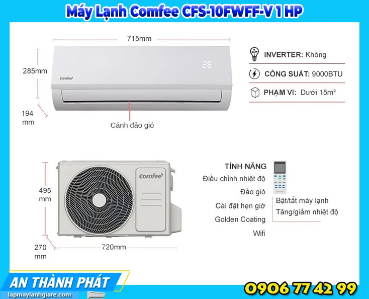 Máy Lạnh Comfee CFS-10FWFF-V 1 HP