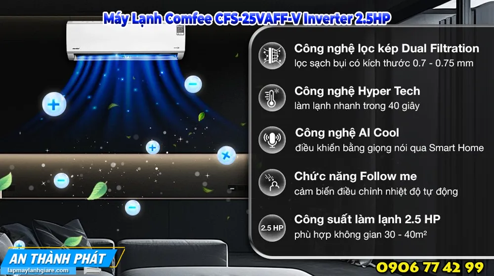 Máy Lạnh Comfee CFS-25VAFF-V Inverter 2.5HP