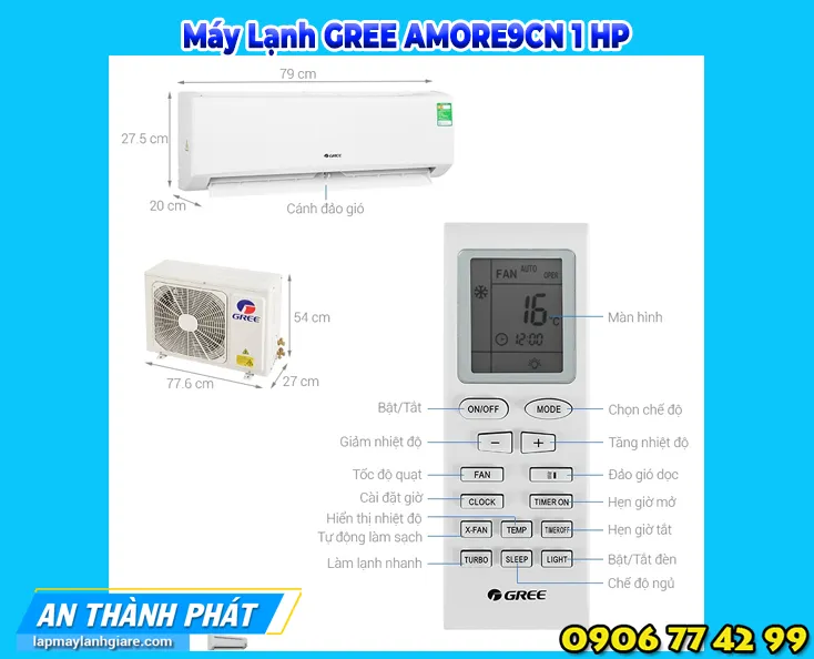 Máy Lạnh GREE AMORE9CN 1 HP