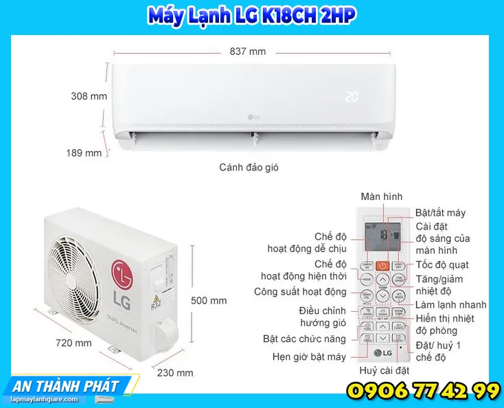 Máy Lạnh LG K18CH 2HP