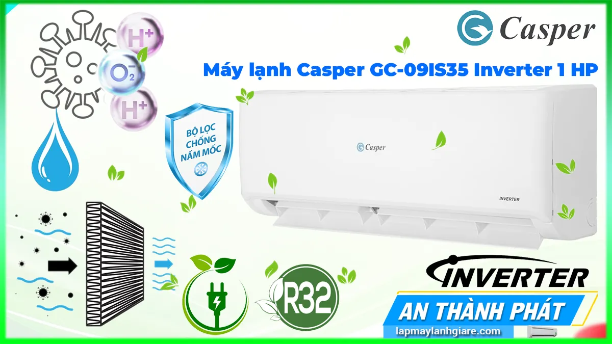Máy lạnh Casper GC-09IS35 Inverter 1 HP