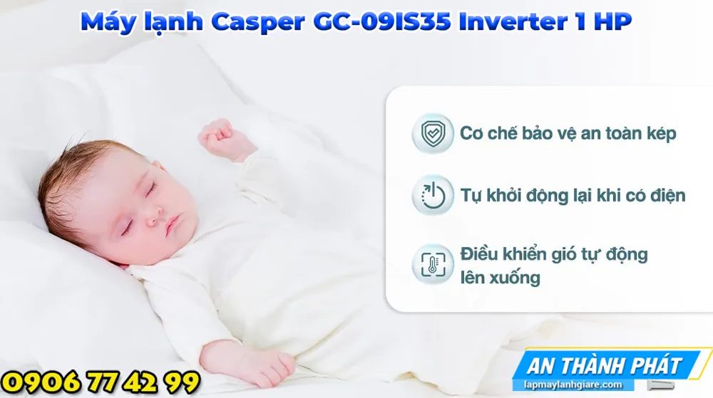 Máy lạnh Casper GC-09IS35 Inverter 1 HP