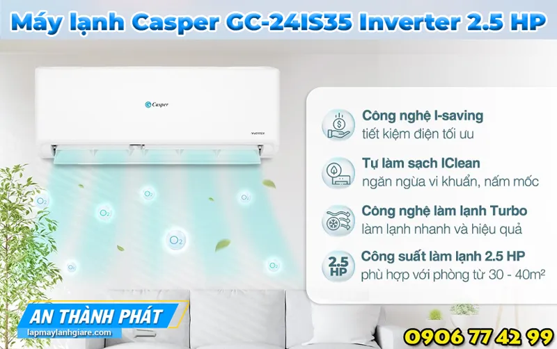 Máy lạnh Casper GC-24IS35 Inverter 2.5 HP