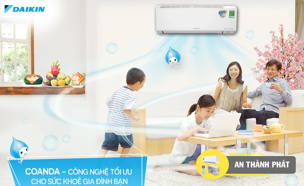 Máy lạnh Daikin FTKF25XVMV trang bị công nghế coanda giúp lọc không khí và diệt khuẩn