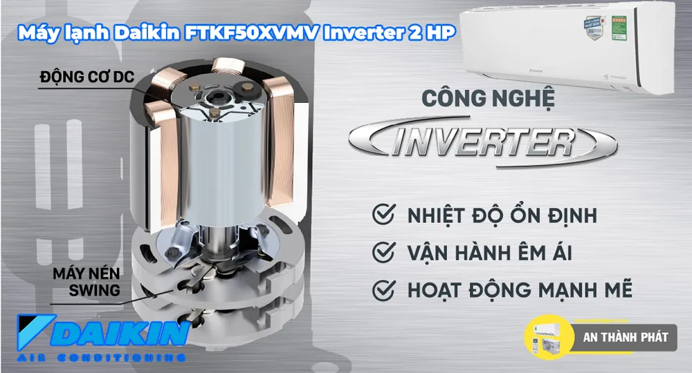 Máy lạnh Daikin FTKF50XVMV Inverter công nghệ mới 