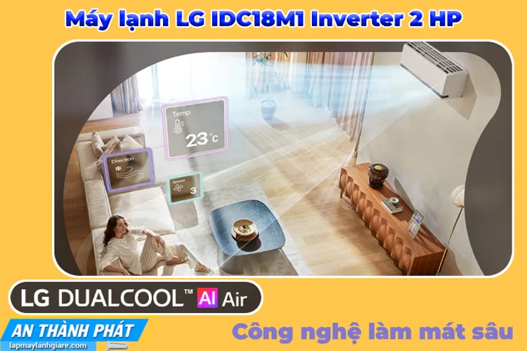máy lạnh LG-IDC18M1 Inverter 2hp nổi bật công nghệ làm lạnh sâu