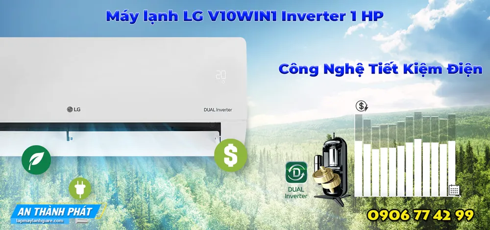 Máy lạnh LG V10WIN1 Inverter 1 HP