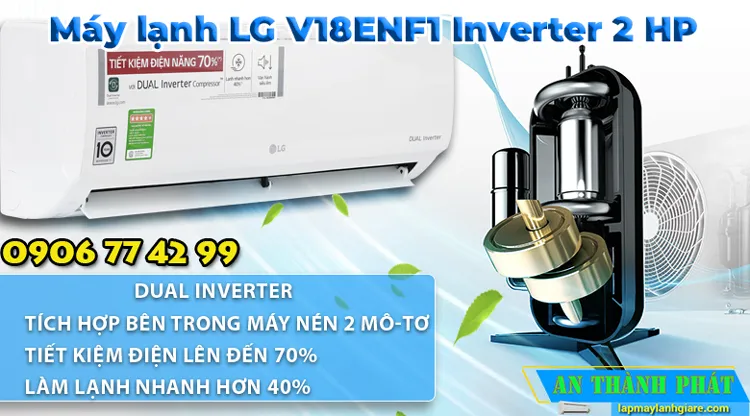 Máy lạnh LG V18ENF1 Inverter 2 HP