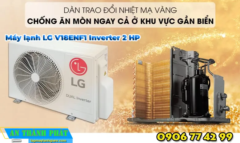 Máy lạnh LG V24ENF1 Inverter 2.5 HP cong nghe chong an mon