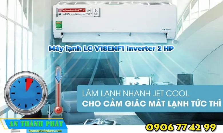 Máy lạnh LG V24ENF1 Inverter 2.5 HP lam lanh nhan chong