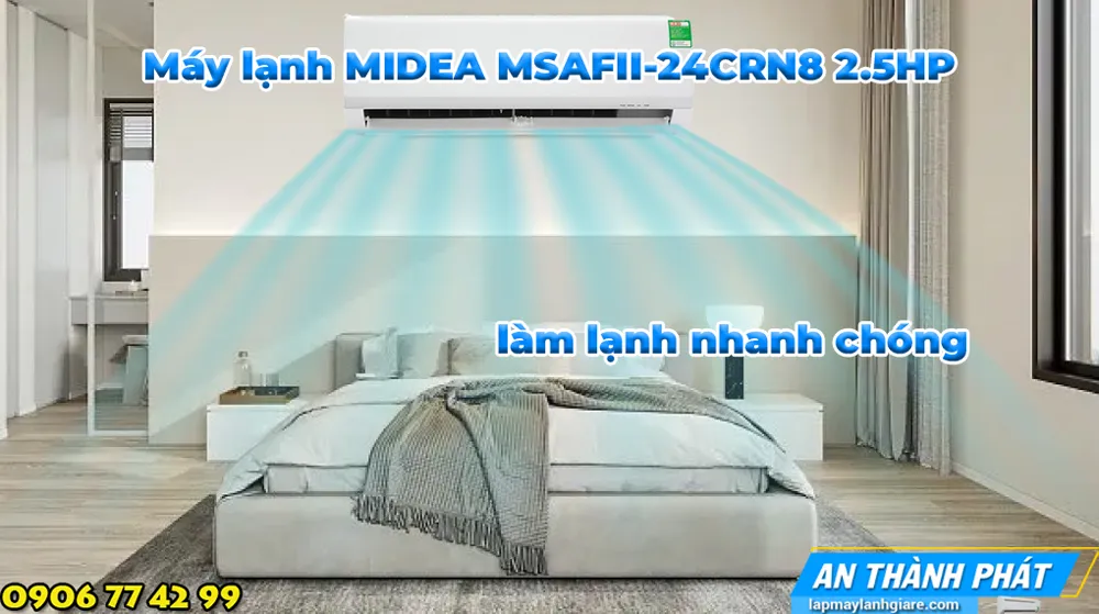 Máy lạnh MIDEA MSAFII-24CRN8 2.5HP