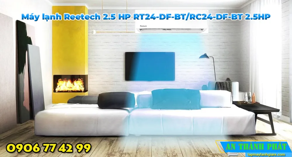 Máy lạnh Reetech 2.5 HP RT24-DF-BT/RC24-DF-BT 2.5HP thoi gio linh hoa
