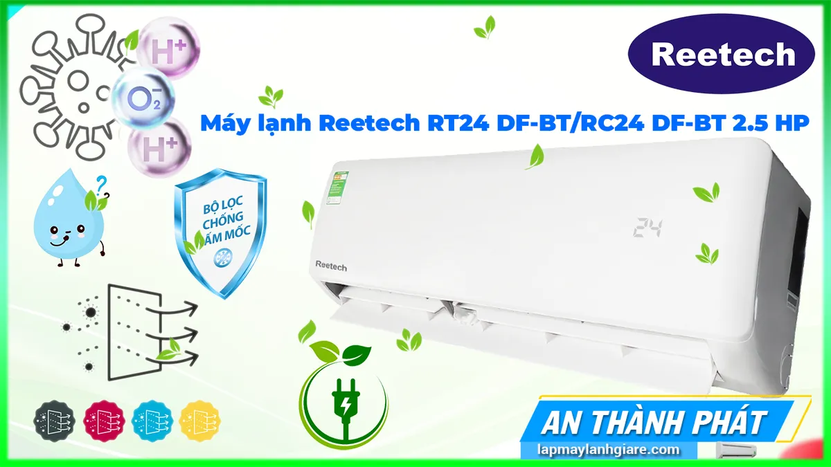 Máy lạnh Reetech 2.5 HP RT24-DF-BT/RC24-DF-BT 2.5HP