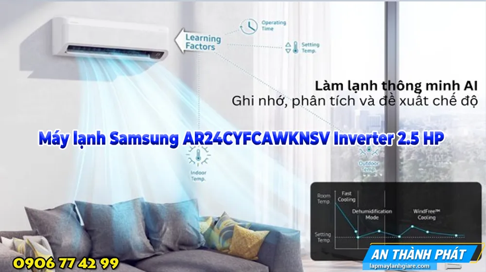 Máy lạnh Samsung AR24CYFCAWKNSV Inverter 2 HP
