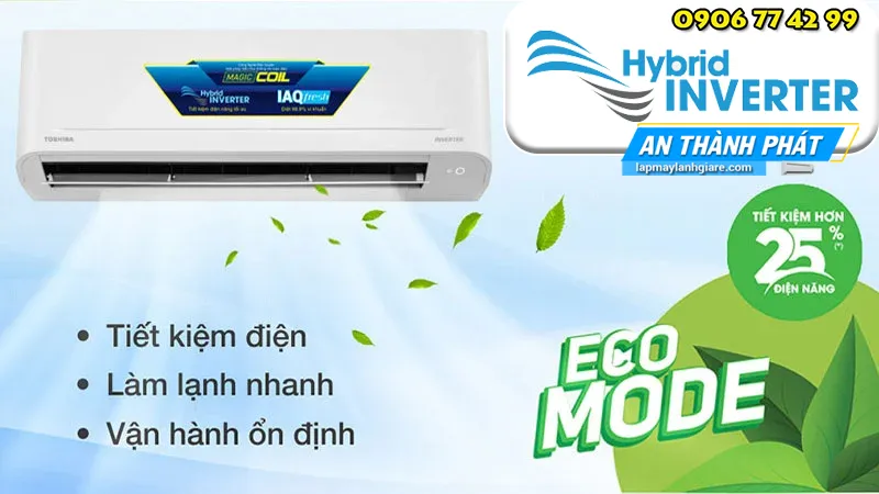 Máy lạnh TOSHIBA RAS-H18S4KCV2G-V cong nghe tiet kiem dien the he moi