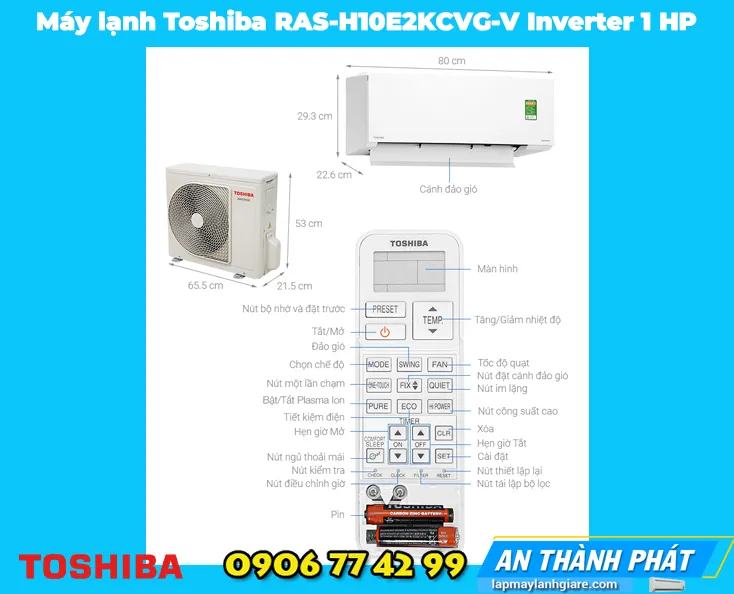 Máy lạnh Toshiba RAS-H10E2KCVG-V