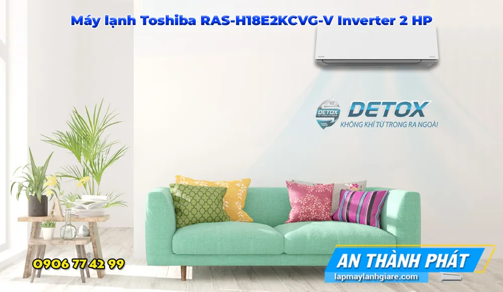 Máy lạnh Toshiba RAS-H18E2KCVG-V Inverter 2 HP